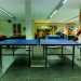 ...e dei tavoli da ping-pong sul quale sono impegnati due trentenni